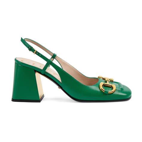 gucci green slingback